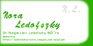 nora ledofszky business card